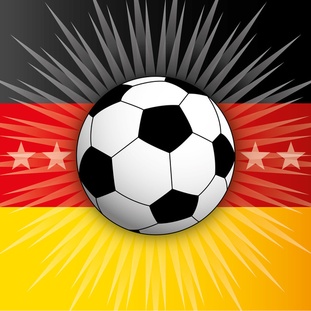 Alemanha bandeira e bola
 - Vetor, Imagem