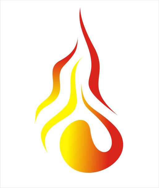 Feuer Symbol isolierter Vektor auf weißem Hintergrund - Vektor, Bild