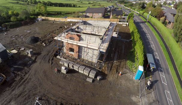 Building new homes at a construction site in Ireland  - Photo, Image