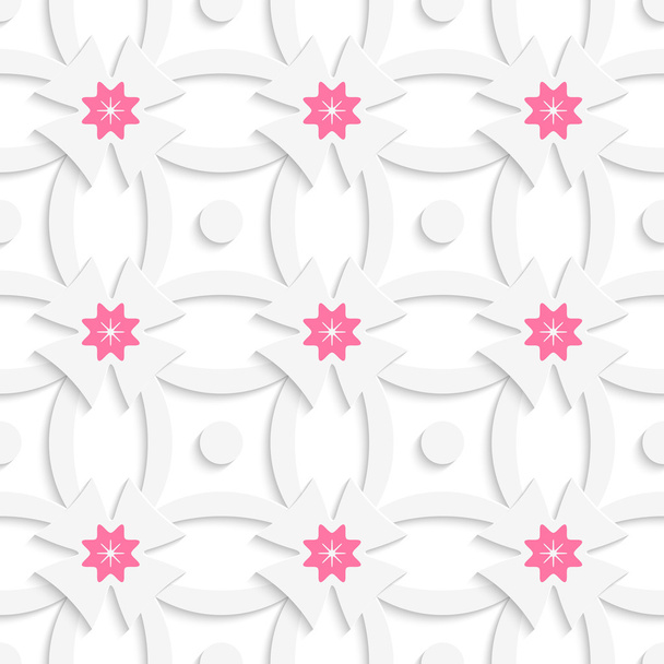 Білий орнамент сітка рожевих квітів і білий
 - Вектор, зображення