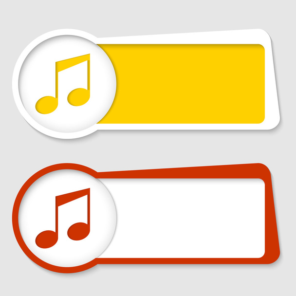 set of two frames for insertion text with music symbol - Vettoriali, immagini