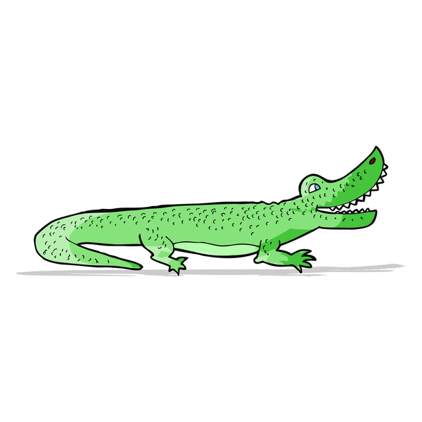 cartoon happy crocodile - Vektor, kép