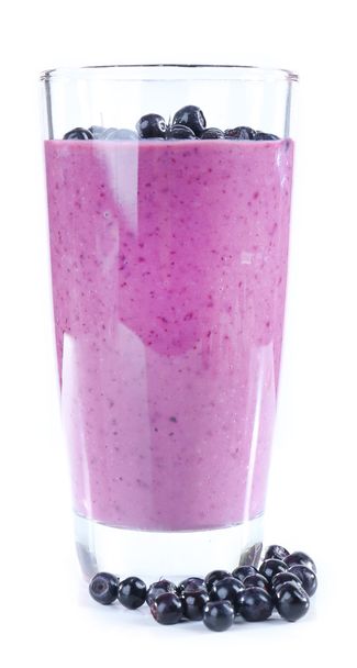 Delicious berry smoothie isolated on white - Zdjęcie, obraz