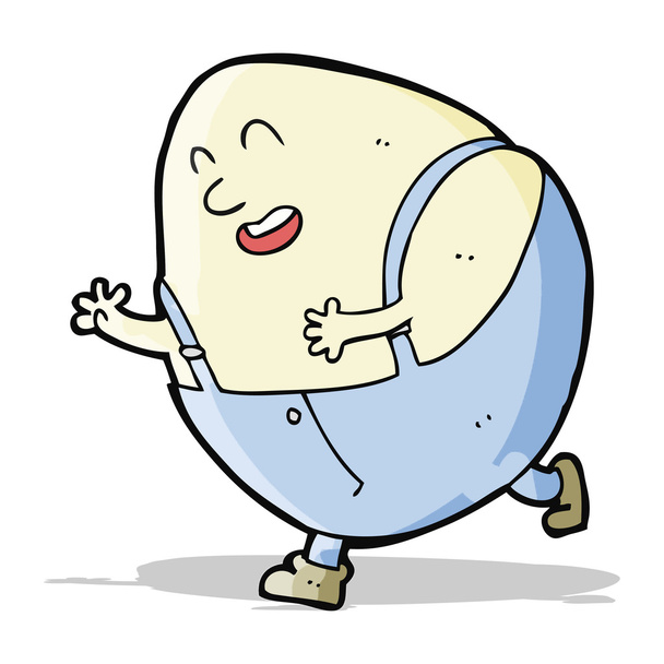 rajzfilm humpty dumpty tojás karakter - Vektor, kép