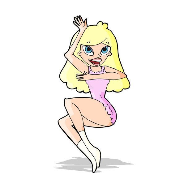 cartoon woman in lingerie - ベクター画像
