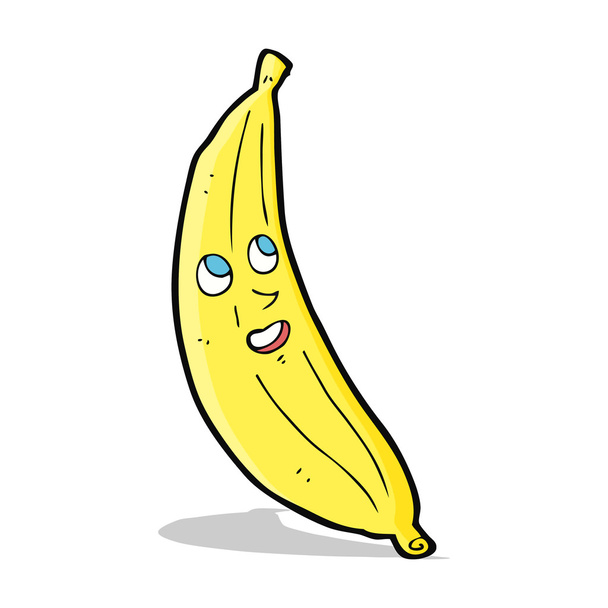 cartoon happy banana - Vektör, Görsel