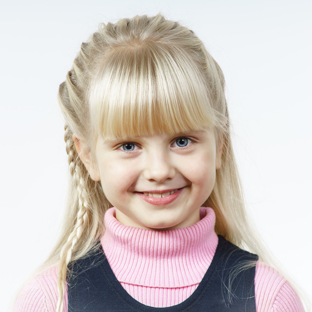 Cute little towhead girl portrait - Φωτογραφία, εικόνα