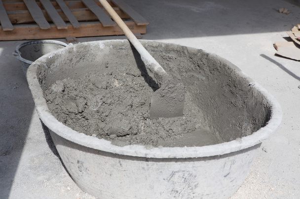 argamassa de cimento pronto misturado
 - Foto, Imagem