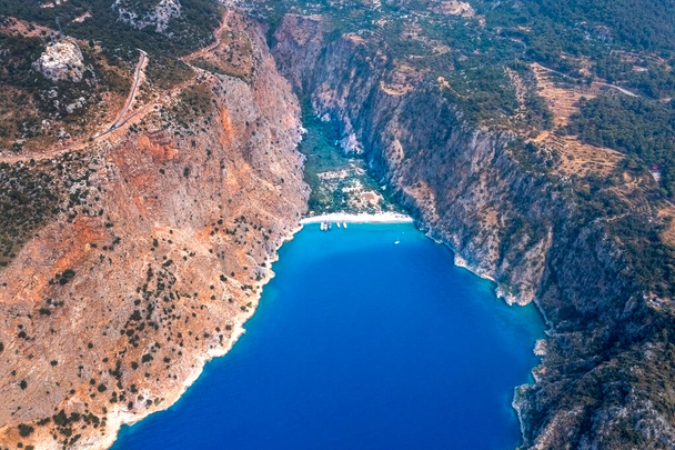 aerial view of butterfly valley in Fethiye, Turkey - Photo, Image