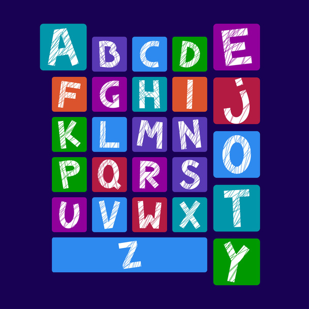 Alphabet blocks - Vector, afbeelding