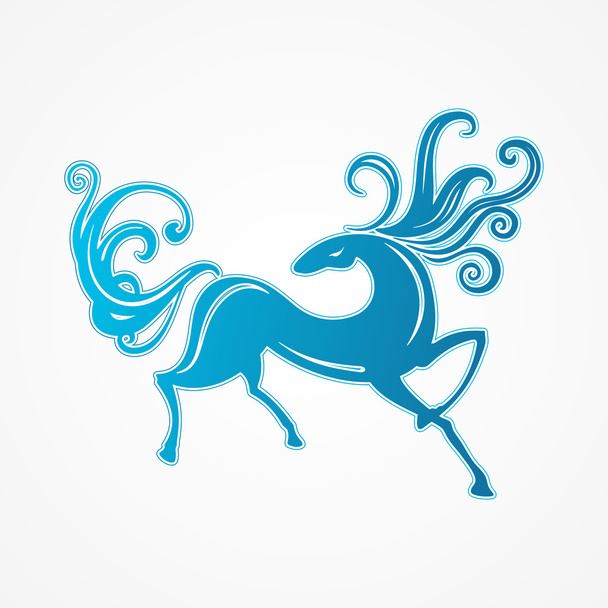 Blue horse - Vecteur, image