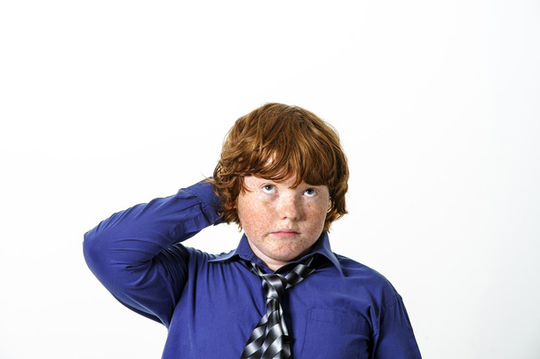 Freckled red-hair boy - Фото, изображение
