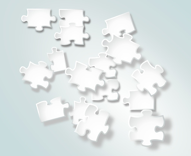 Abstract peças de quebra-cabeça branco no fundo gradiente
 - Foto, Imagem