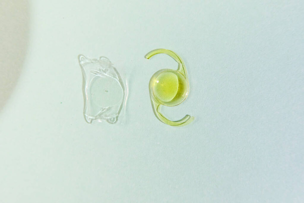 closeup photo of the implantable collamer lens ICL and intra ocu - Photo, Image