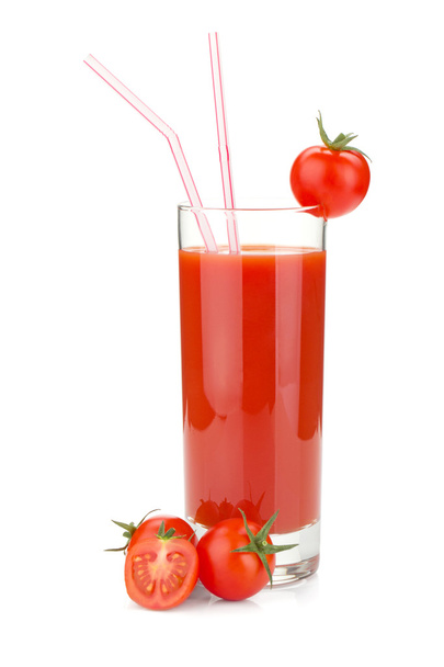 Tomato juice in glass - Foto, Imagen