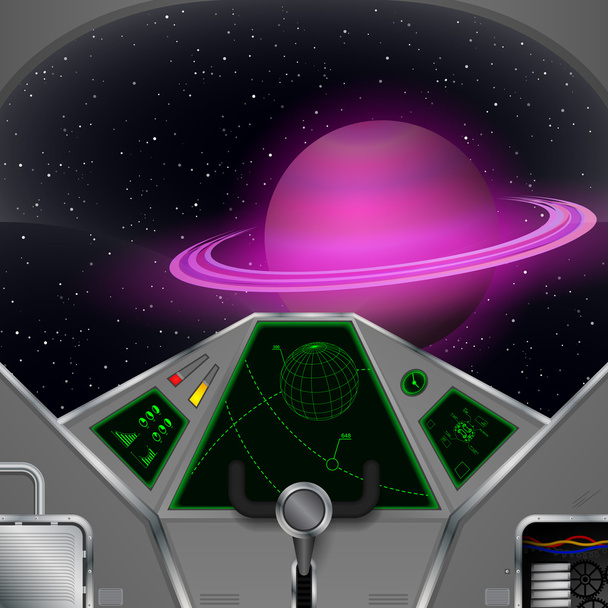 cabina de la nave espacial - Vector, Imagen