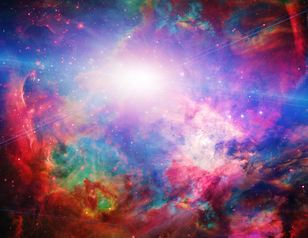 Galactic Space. Vivid universe. Elements of this image furnished by NASA - Foto, Bild