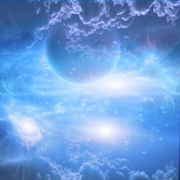 abstract universe space sky, 3d galaxy art background for copy space  - Foto, Imagen