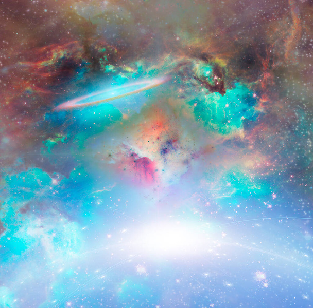 Nebulae, stars, galaxies. Vivid colors. - Foto, Bild