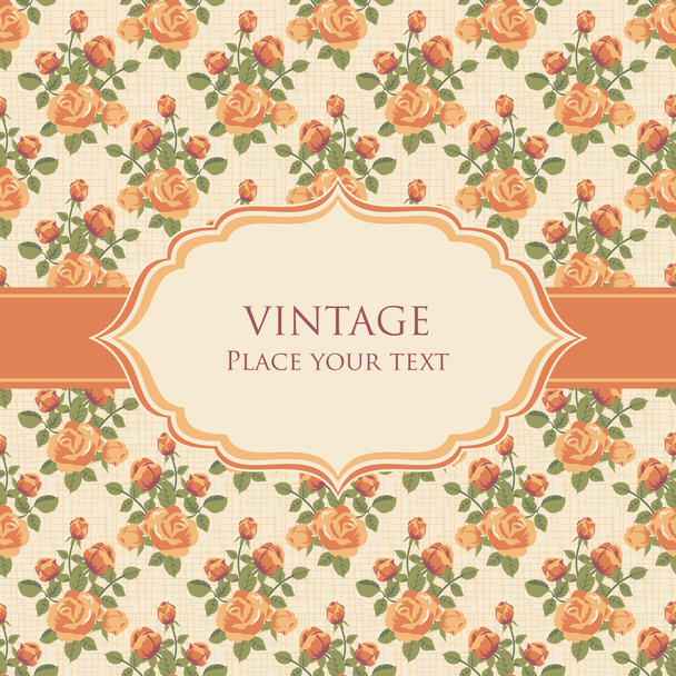 Vintage background with roses - Vecteur, image