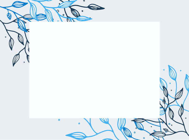 Шаблоны векторного дизайна в простом современном стиле с копировальным пространством для текста, цветов и листьев - фон и рамки приглашения на свадьбу, обои для сказок в социальных сетях - Вектор,изображение