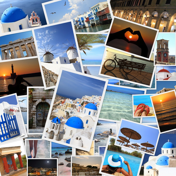 Collection of Greek islands photos - Photo, Image