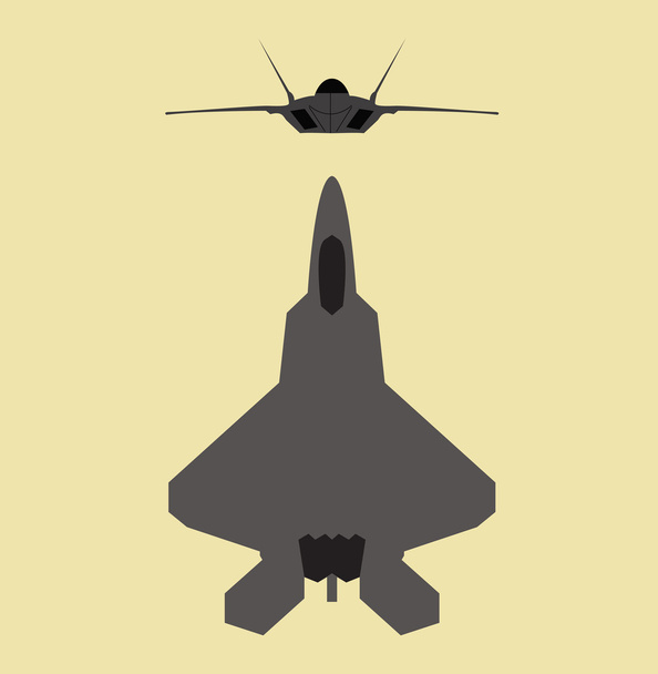 Military aircraft - Διάνυσμα, εικόνα