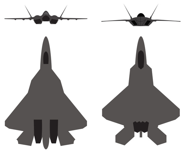 Military aircraft - Vector, imagen