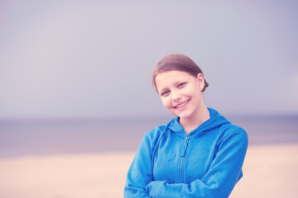 Teen girl on the beach - Photo, Image