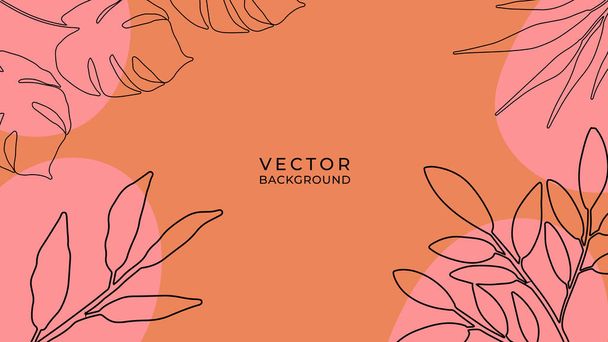 Organic background with floral and geometric elements. For social media posts, mobile apps, banners design and web or internet ads. Fashion bohemian backgrounds. Boho style background - Vektör, Görsel