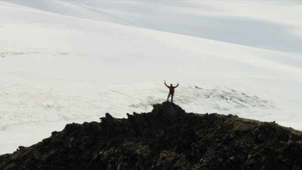 Bergsteiger am lästigen Gletscher - Filmmaterial, Video