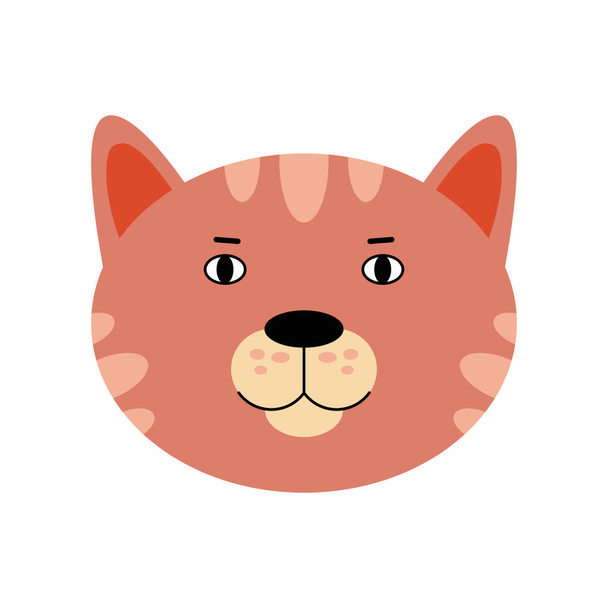 Cat head illustration. Vector illustration in a flat style - Vector, Image