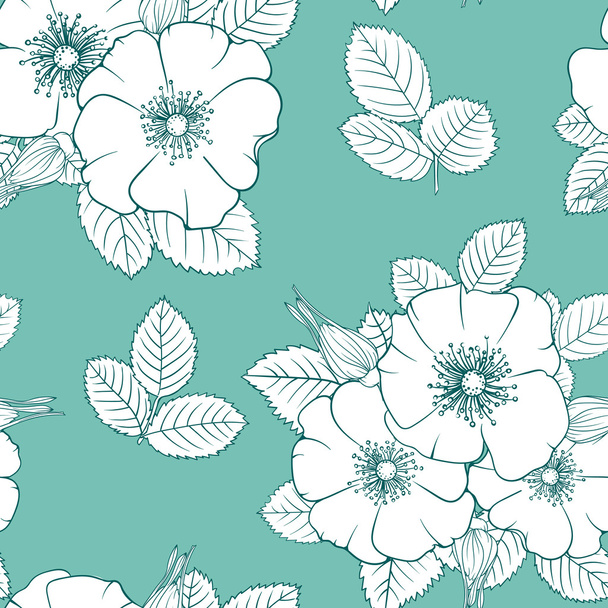 Seamless floral pattern - Wektor, obraz