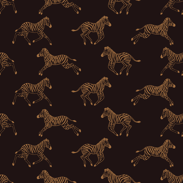 running zebras pattern - Διάνυσμα, εικόνα