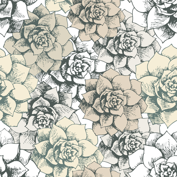 Vintage seamless flower pattern - Вектор,изображение