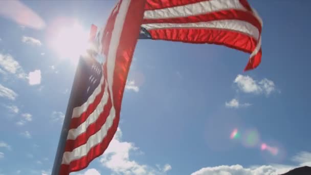 USA vlag op poolcirkel - Video