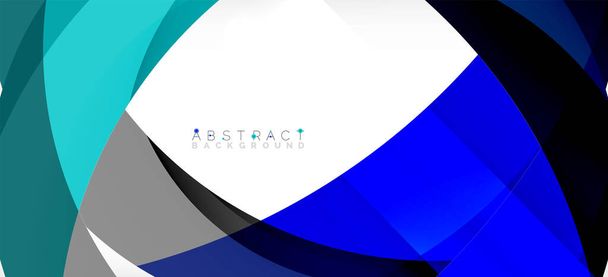 Color circle shapes, minimal geometric background. Trendy dynamic composition. Vector Illustration For Wallpaper, Banner, Background, Landing Page - Vector, Image