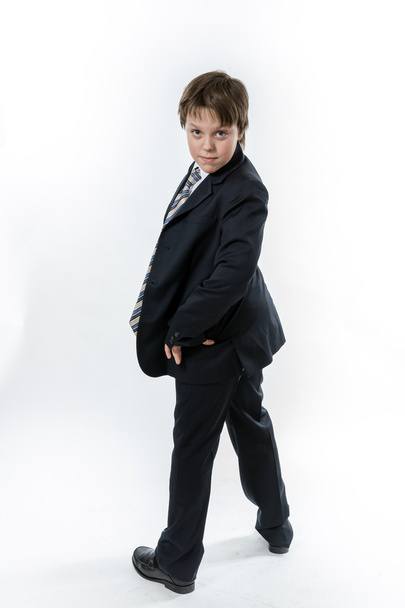 Office style showing by young boy - Фото, изображение