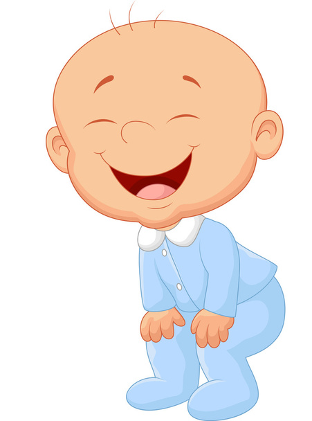 baba fiú nevetve - Vektor, kép