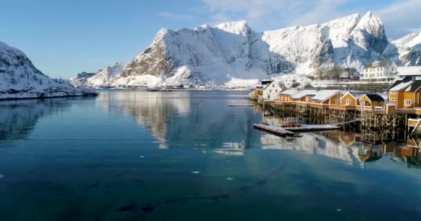 Téli táj Norvégia lofoten szigetek - Felvétel, videó