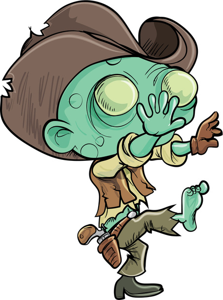 roztomilý kreslený zombie kovboj - Vektor, obrázek