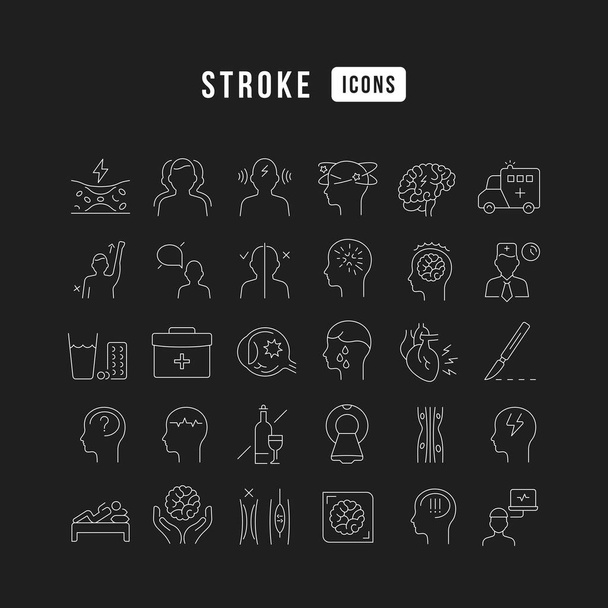 Stroke. Collection of perfectly thin icons for web design, app, and the most modern projects. The kit of signs for category Medicine. - Vector, Image