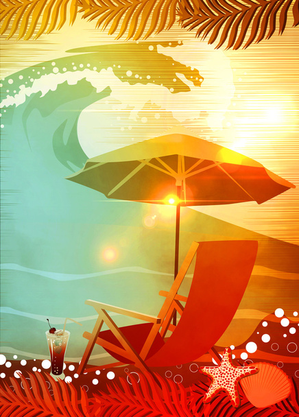 Sunbathing in beach background - Photo, Image