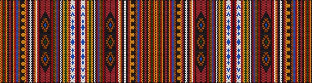 Ein traditionelles Ornament der Völker und Länder Asiens, in dem gesättigte Farben Glück und Reichtum anziehen. Frauen gewebte Teppiche mit Ornamenten, die auf Stoffe für Kleider gestickt sind. Stickmuster.  - Vektor, Bild