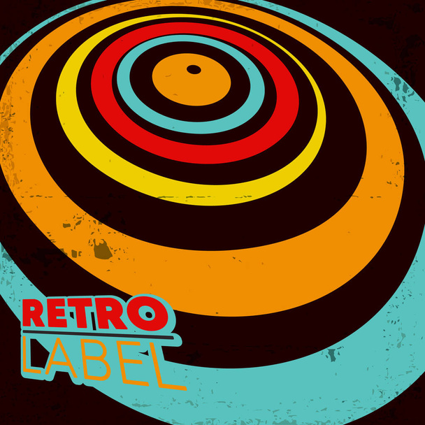Plakat projektu Retro z vintage grunge tekstury i kolorowych linii. Ilustracja wektora - Wektor, obraz
