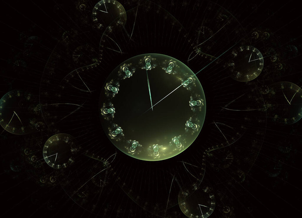 Interplay de mostradores de relógio e elementos abstratos. Steampunk assistir fundo fractal. obra de arte digital para design gráfico criativo
 - Foto, Imagem
