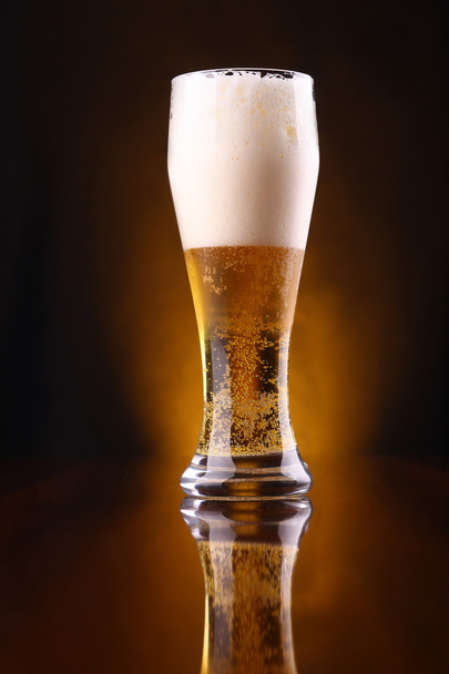 Glass of light beer - Fotó, kép