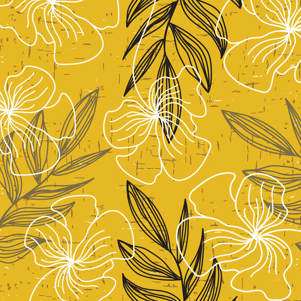 moderno arte abstracto banner impresión arte diseño flor hoja jarrón olla vector ilustración - Vector, imagen