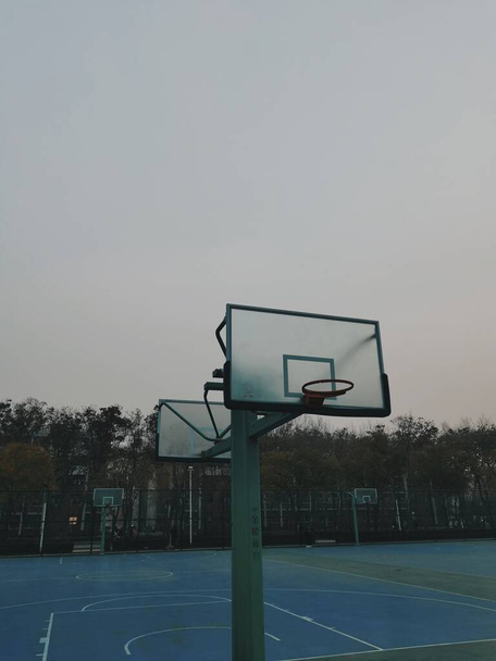 basketball hoop in the city - 写真・画像