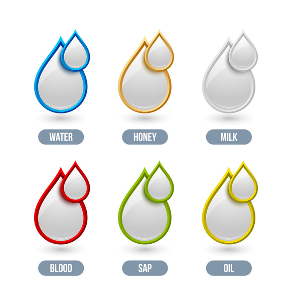 Liquid icons - Vektor, obrázek